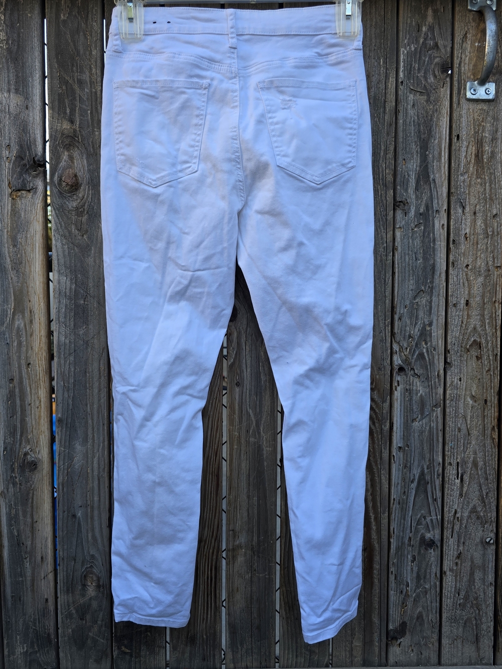 GBG Los Angeles White Distressed High Waist Skinny Jeans Size 27 - Picture 7 of 11